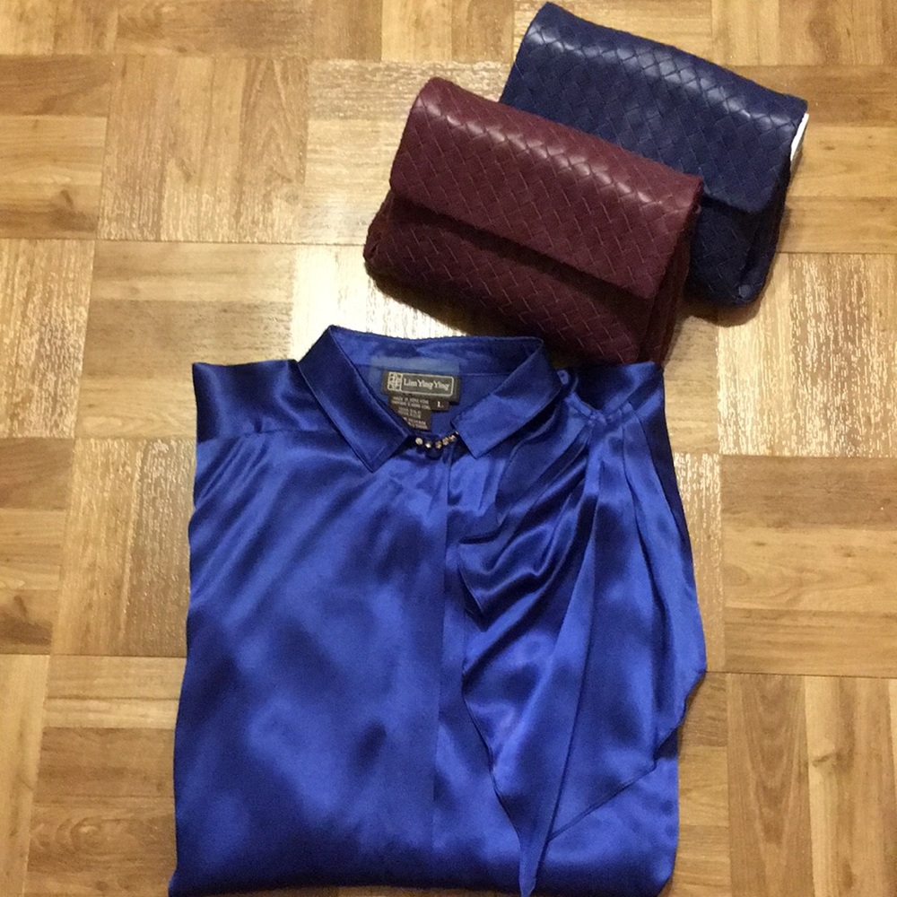 Vintage 100% Silk Blouse looks like Lanvin design - Picture 5 of 8